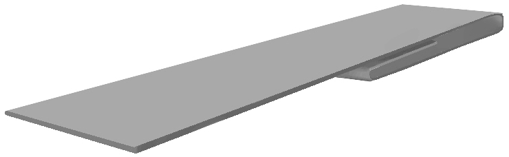 Планка финишная БХ new 0,45 PE с пленкой RAL 9006 бело-алюминиевый (3м) изображение, анонсные картинки товара