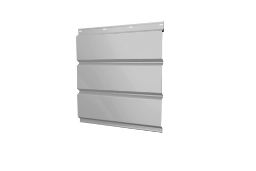 Софит металлический без перфорации 0,5 Satin с пленкой RAL 9006 бело-алюминиевый изображение, анонсные картинки товара