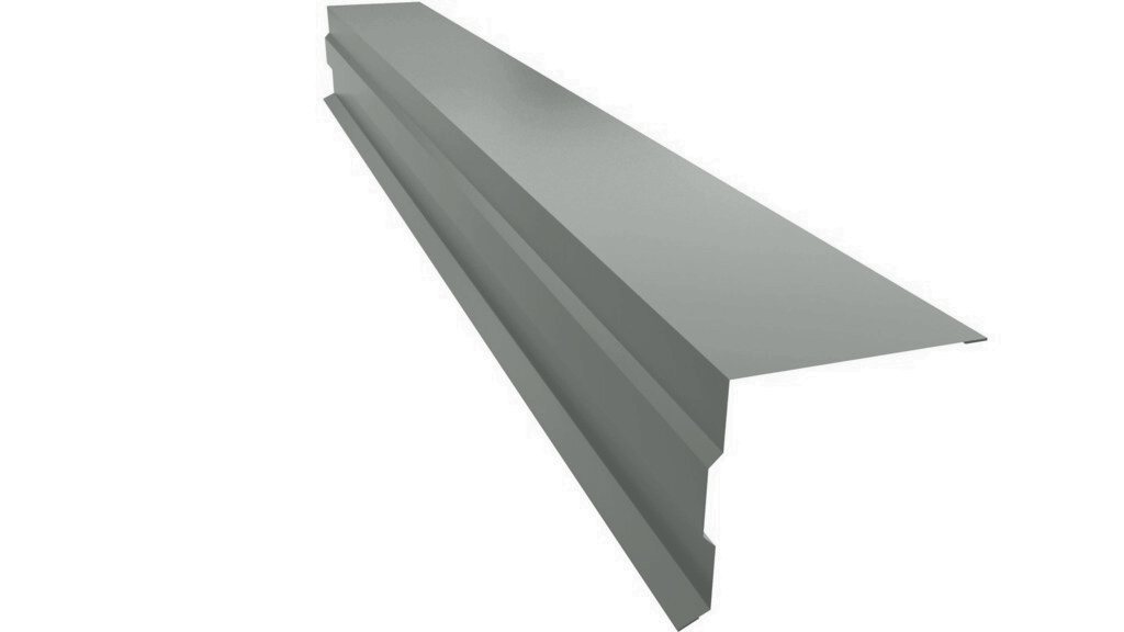 Планка торцевая фигурная 100х85 0,45 PE с пленкой RAL 7005 мышино-серый (2м) изображение, анонсные картинки товара