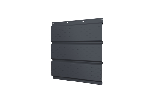 Софит металлический полная перфорация 0,5 Drap TX с пленкой RAL 7024 мокрый асфальт изображение, анонсные картинки товара