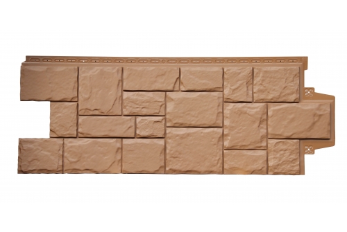 Фасадная панель Grand Line Крупный камень Classic глина изображение, анонсные картинки товара