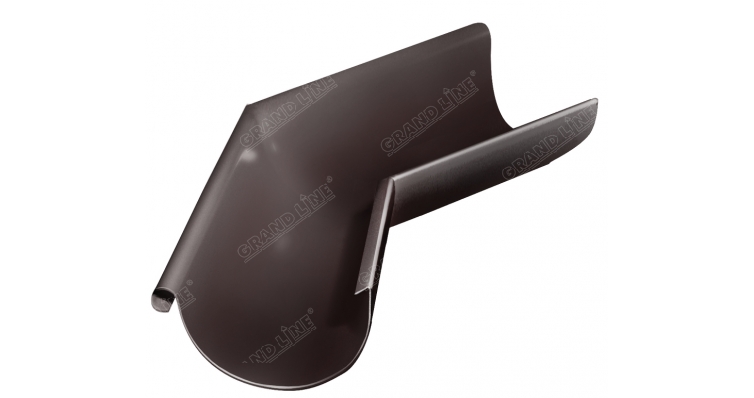 Угол желоба внешний 135 гр 125 мм RAL 8017 шоколад изображение, анонсные картинки товара