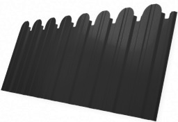 Профнастил C10B фигурный 0,4 PE-Matt-Double RAL 9005 черный изображение, анонсные картинки товара