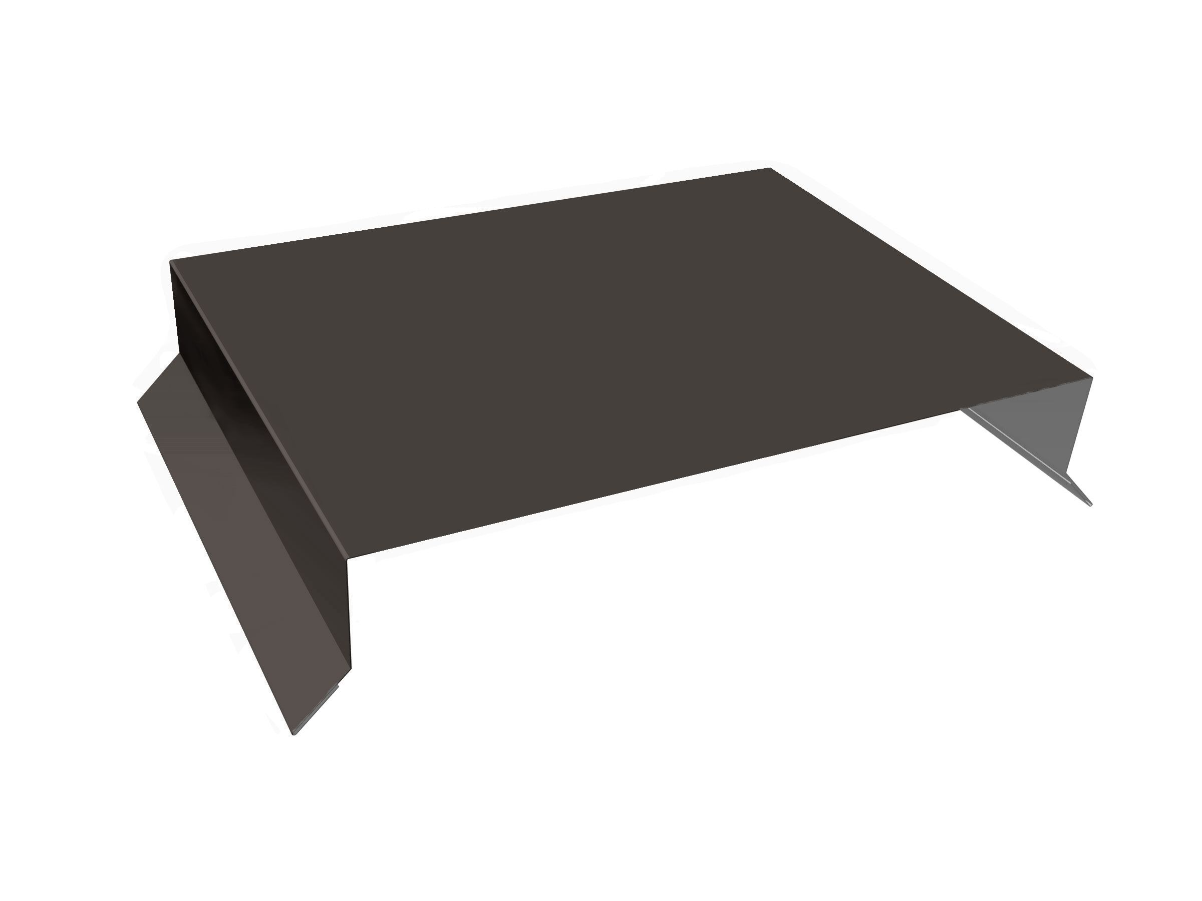 Парапетная крышка прямая 390мм 0,5 Velur X RR 32 темно-коричневый (2м) изображение, анонсные картинки товара