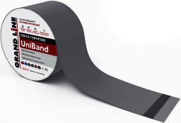 Герметизирующая лента Grand Line UniBand самоклеящаяся RAL 7024 темно-серая 3м*10см изображение, анонсные картинки товара