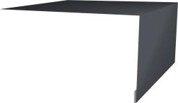 Планка околооконная простая 250х50 0,5 GreenCoat Pural BT, matt RR 23 темно-серый (RAL 7024 мокрый асфальт) (2м) изображение, анонсные картинки товара
