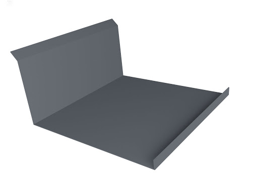 Планка примыкания нижняя 20х122х260х15 0,5 GreenCoat Pural BT, matt RR2Н3 (RAL 7016 антрацитово-серый) (2м) изображение, анонсные картинки товара