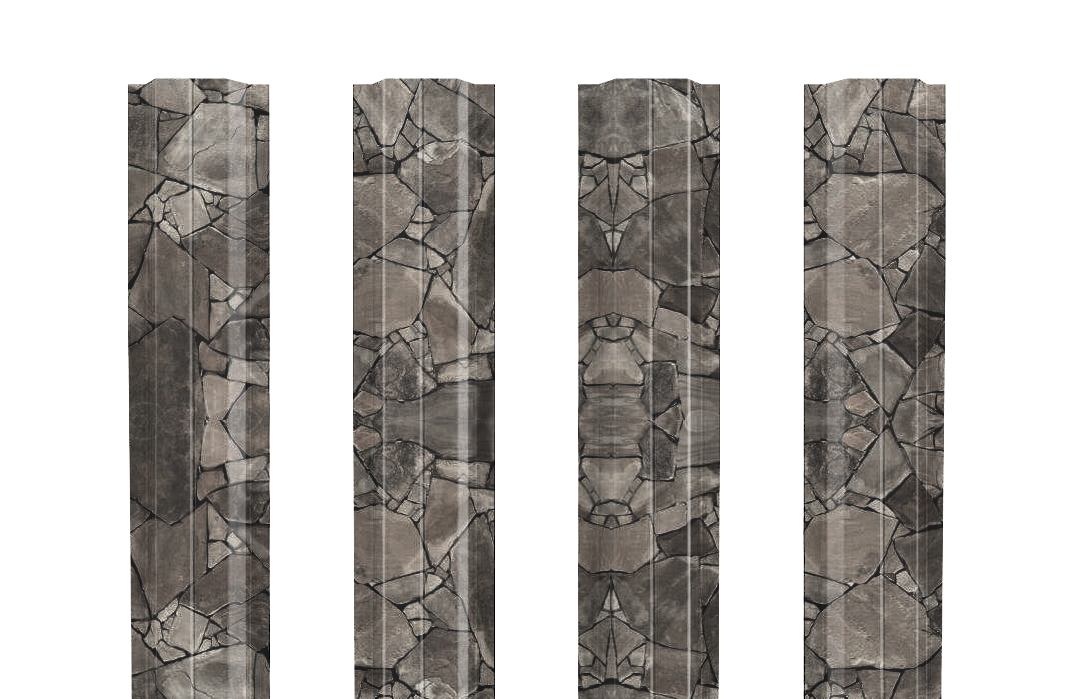 Штакетник П-образный A с прямым резом 0,45 Print Elite King Stone TwinColor изображение, анонсные картинки товара