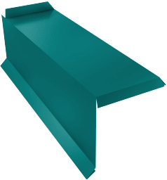 Планка торцевая сегментная 20мм Левая 0,45 PE с пленкой RAL 5021 водная синь изображение, анонсные картинки товара