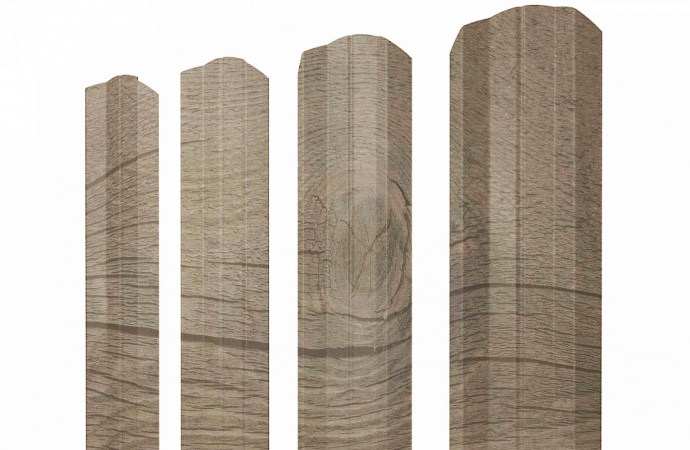 Штакетник М-образный А фигурный 0,45 Print Elite Nordic Wood TwinColor изображение, анонсные картинки товара