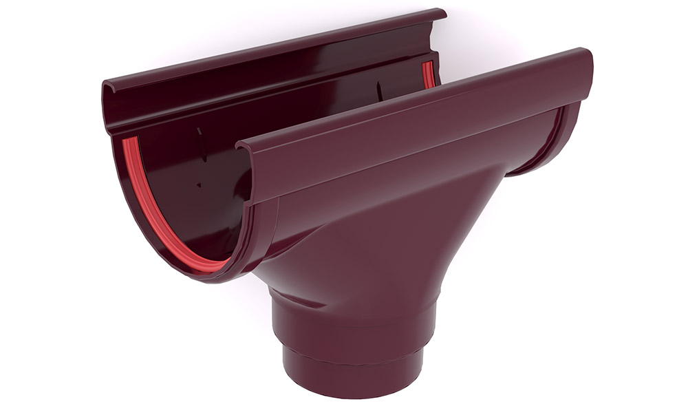 Воронка Дизайн 135 ПВХ Grand Line бордо (RAL 3005) изображение, анонсные картинки товара