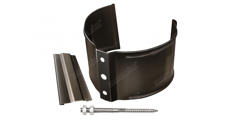 Кронштейн трубы на кирпич 90мм RR 32 темно-коричневый изображение, анонсные картинки товара