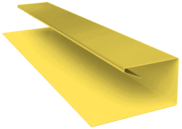Планка П-образная БХ new 0,45 PE с пленкой RAL 1018 цинково-желтый (3м) изображение, анонсные картинки товара