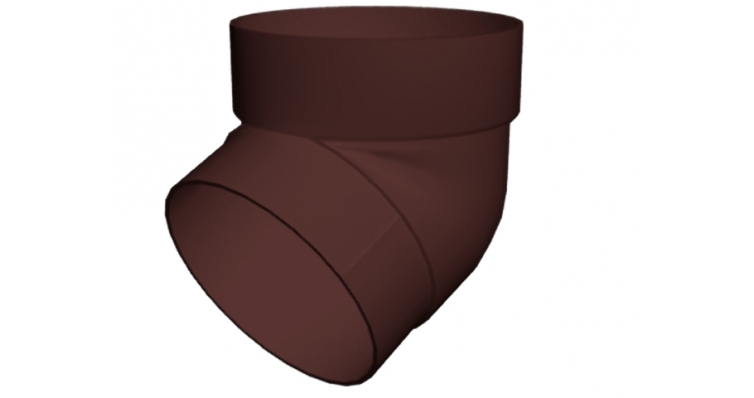 Колено трубы 67 град. ПВХ Grand Line шоколадное (RAL 8017) изображение, анонсные картинки товара