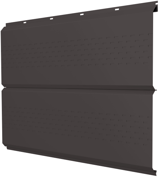 Софит металлический полная перфорация 0,45 Drap TX с пленкой RR 32 темно-коричневый изображение, анонсные картинки товара