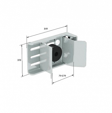 Ловитель верхний сдвижных ворот, универсальный, с накладкой, DHEN21K изображение, анонсные картинки товара