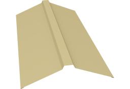 Планка конька прямоугольного 150х30х150 0,45 PE с пленкой RAL 1014 слоновая кость (2м) изображение, анонсные картинки товара