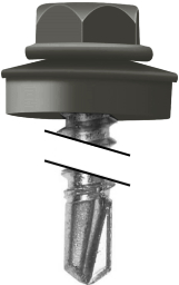 Саморез кровельный Daxmer 4,8х35 RAL 6008 (250) сверло №1 изображение, анонсные картинки товара