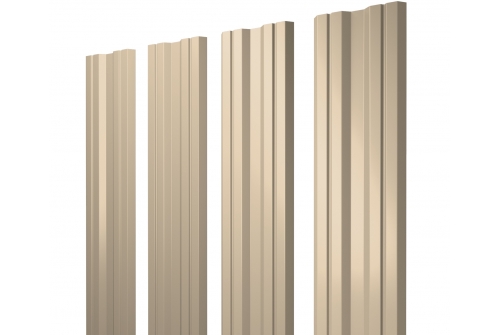 Штакетник Twin с прямым резом 0,5 Satin RAL 1015 светлая слоновая кость изображение, анонсные картинки товара
