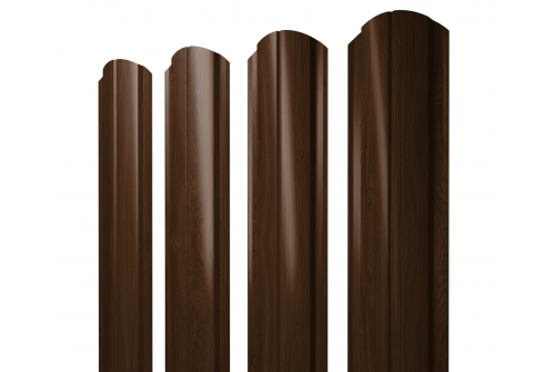 Штакетник Полукруглый Slim фигурный 0,45 Print Elite Choco Wood TwinColor изображение, анонсные картинки товара