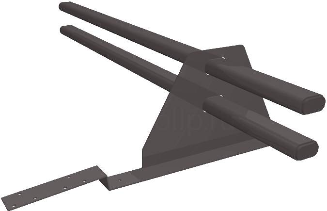 Снегозадержатель трубчатый для композитной черепицы RAL 8019 (1м) изображение, анонсные картинки товара