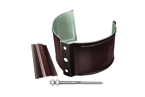 Кронштейн трубы на кирпич Optima 100мм RAL 8017 изображение, анонсные картинки товара