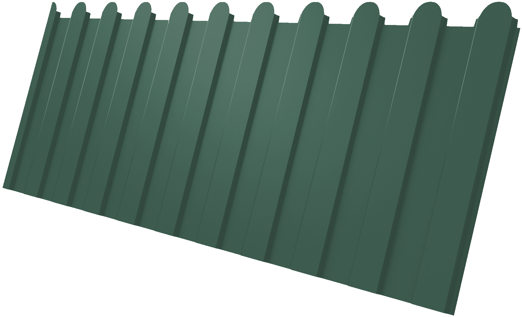 Профнастил С8A v01 фигурный 0,45 Drap RAL 6005 зеленый мох изображение, анонсные картинки товара