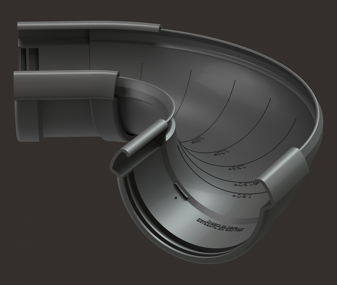 Döcke LUX Угол регулируемый 60˚-160˚ (Графит) изображение, анонсные картинки товара