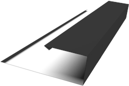 Планка торцевая страховочная Grand Line 0,5 Velur X RAL 9005 черный (2м) изображение, анонсные картинки товара