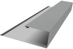 Планка торцевая страховочная Grand Line 0,5 Satin с пленкой RAL 9006 бело-алюминиевый (2м) изображение, анонсные картинки товара