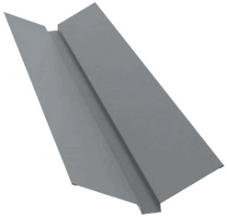 Планка ендовы верхней 115х30х115 0,5 GreenCoat Pural BT, matt RR 21 светло-серый (RAL 7040 серое окно) (2м) изображение, анонсные картинки товара