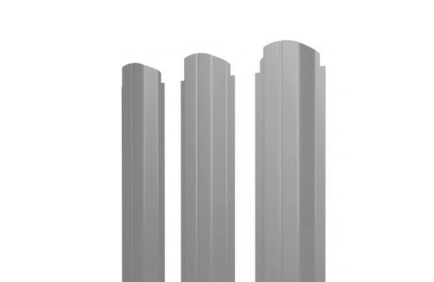 Штакетник П-образный А фигурный 0,5 PE RAL 7004 сигнальный серый изображение, анонсные картинки товара