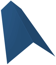 Планка конька плоского 145х145 0,45 PE с пленкой RAL 5005 сигнальный синий (2м) изображение, анонсные картинки товара