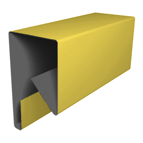 Планка П-образная заборная 17 0,45 PE с пленкой RAL 1018 цинково-желтый (3м) изображение, анонсные картинки товара