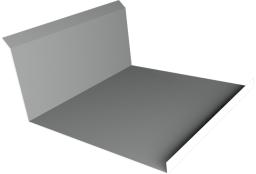 Планка примыкания нижняя 20х122х260х15 0,5 Satin с пленкой RAL 9006 бело-алюминиевый (3м) изображение, анонсные картинки товара