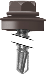 Саморез по металлу Daxmer  4,8х19 RAL 8017 (5000) сверло №2 изображение, анонсные картинки товара