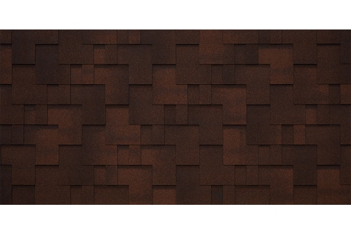 Битумная черепица TEGOLA LAZIO marrone 230 (коричневый с отливом) изображение, анонсные картинки товара