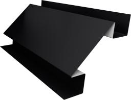 Планка угла внутреннего сложного БХ new 0,5 Satin с пленкой RAL 9005 черный (2м) изображение, анонсные картинки товара