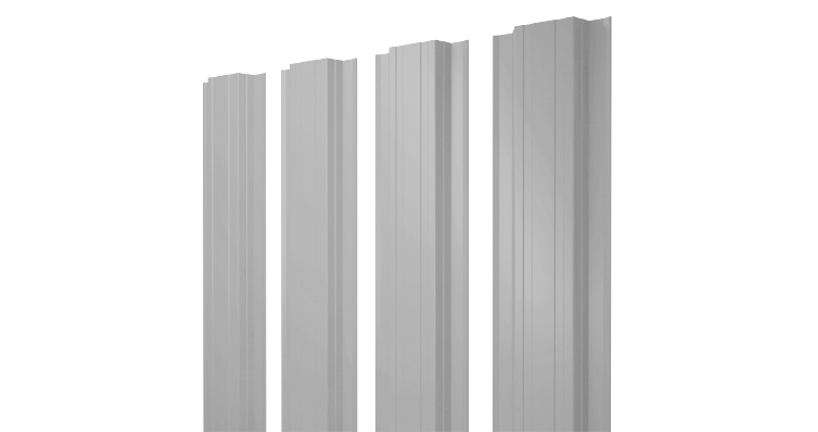 Штакетник Прямоугольный с прямым резом 0,4 PE RAL 7004 сигнальный серый изображение, анонсные картинки товара