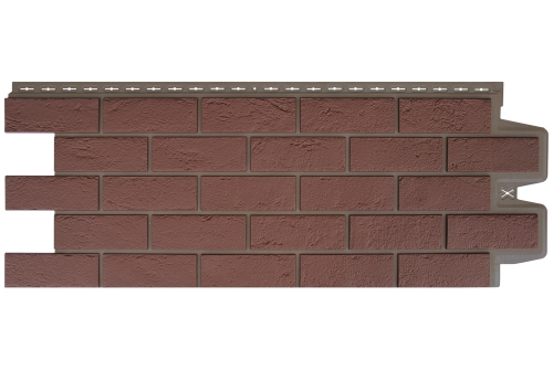 Фасадная панель Grand Line Состаренный кирпич Design Plus корица с темно-бежевым швом изображение, анонсные картинки товара