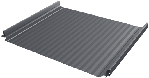 Кликфальц Pro Gofr Grand Line 0,5 GreenCoat Pural BT, matt с пленкой на замках RR2Н3 (RAL 7016 антрацитово-серый) изображение, анонсные картинки товара