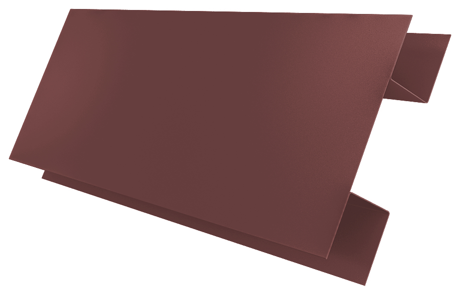 Планка Н-образная стыковочная сложная 0,5 Satin с пленкой RAL 3009 оксидно-красный (2м) изображение, анонсные картинки товара