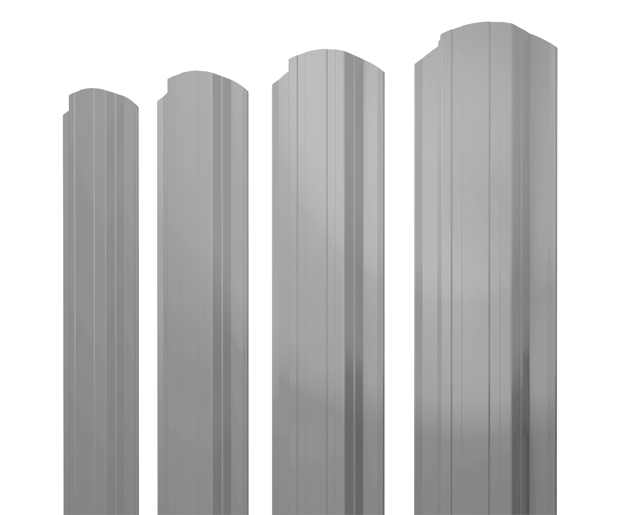 Штакетник Прямоугольный фигурный 0,45 Drap RAL 7004 сигнальный серый изображение, анонсные картинки товара