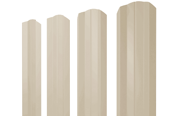 Штакетник М-образный А фигурный 0,5 Satin RAL 1015 светлая слоновая кость изображение, анонсные картинки товара