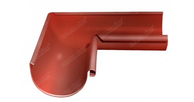 Угол желоба внутренний Grand Line 90 гр 125 мм RAL 8004 терракота изображение, анонсные картинки товара
