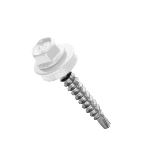 Саморез кровельный Daxmer 4,8х50 RAL 9003 (150) сверло №1 изображение, анонсные картинки товара