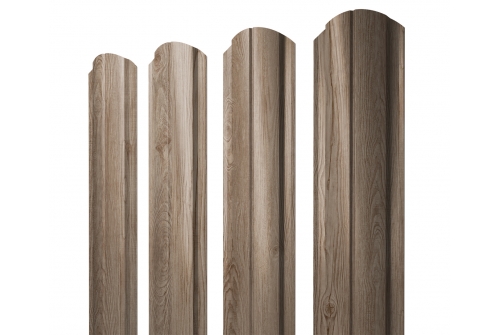 Штакетник Полукруглый Slim фигурный 0,45 Print Elite White Wood TwinColor изображение, анонсные картинки товара