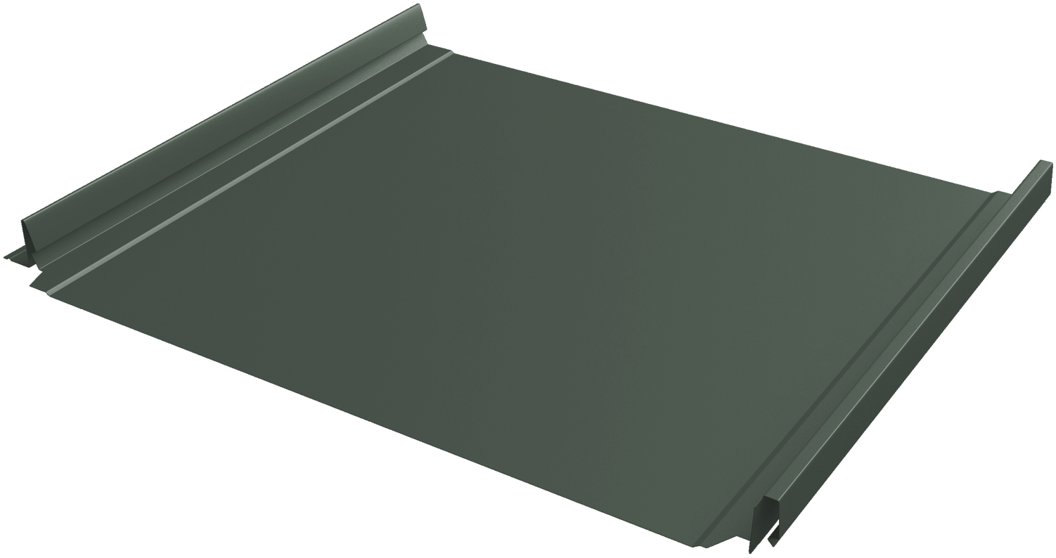 Кликфальц Pro Grand Line 0,5 GreenCoat Pural BT с пленкой на замках RR 11 темно-зеленый (RAL 6020 хромовая зелень) изображение, анонсные картинки товара