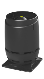 FLOW 125S вентиляционный выход + основание 250x250 черный изображение, анонсные картинки товара