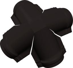Четверник конька полукруглого 0,5 Drap TX с пленкой RR 32 темно-коричневый изображение, анонсные картинки товара